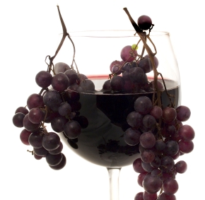 wine, glass with grapes, wineglass