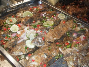 sweet curry, satays grilled pork belly